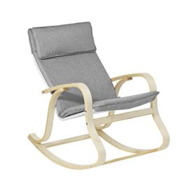 SoBuy® FST15-DG Rocking Chair, Fauteuil à bascule, Fauteuil berçant, Fauteuil relax, Bouleau Flexible -Gris SoBuy® FST15-DG Rocking Chair, Fauteuil à bascule, Fauteuil berçant, Fauteuil relax, Bouleau Flexible -Gris