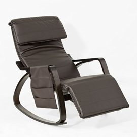 SoBuy® FST20-BR Fauteuil à bascule berçante relax avec pochette latérale amovible, Rocking Chair Bouleau Flexible SoBuy® FST20-BR Fauteuil à bascule berçante relax avec pochette latérale amovible, Rocking Chair Bouleau Flexible 2