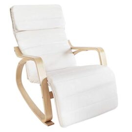 Sotech – Chaise à Bascule, Rocking Chair, Beige, avec Repose-Pied, Coussin 100% Coton, Matériau du Coussin: Coton, Matériau de l’armature: Bois Sotech – Chaise à Bascule, Rocking Chair, Beige, avec Repose-Pied, Coussin 100% Coton, Matériau du Coussin: Coton, Matériau de l’armature: Bois