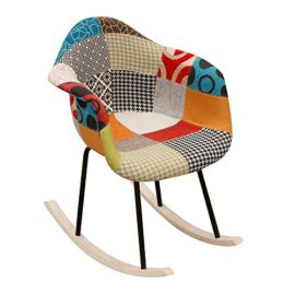 THE-HOME-DECO-FACTORY-HD3560-Fauteuil--Bascule-Patchwork-Polyester-Multicolore-Lot-de-2-62-x-68-x-83-cm-0