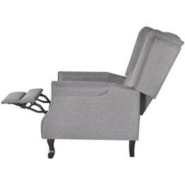 Tidyard Fauteuil de Massage Fauteuil Relaxation Réglable en Tissu Gris avec Télécommande 74,5 x 85,5 x 102 cm Tidyard Fauteuil de Massage Fauteuil Relaxation Réglable en Tissu Gris avec Télécommande 74,5 x 85,5 x 102 cm 3