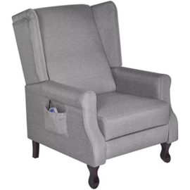 Tidyard Fauteuil de Massage Fauteuil Relaxation Réglable en Tissu Gris avec Télécommande 74,5 x 85,5 x 102 cm Tidyard Fauteuil de Massage Fauteuil Relaxation Réglable en Tissu Gris avec Télécommande 74,5 x 85,5 x 102 cm