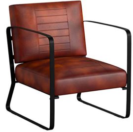 VidaXL-Fauteuil-de-Salon-en-Cuir-vritable-Marron-Taille-Unique-0