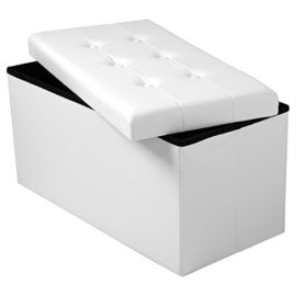 WOLTU-836-Tabouret-Pouf-Coffre-Pliable-Banc-Bote-de-Rangement-rembourr-en-Simili-Cuircapacit-de-Charge-jusqu-300KG76x375x38cm-0