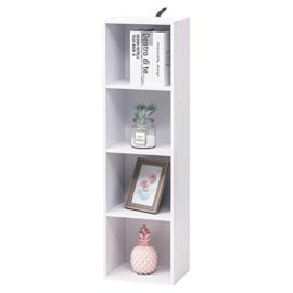 WOLTU-Bibliothque-Armoire-Etagre-de-Rangement-30x24x106cm-en-MDF-Salon-Bureau-4-CompartimentsSK003ws4-0-1