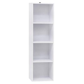 WOLTU-Bibliothque-Armoire-Etagre-de-Rangement-30x24x106cm-en-MDF-Salon-Bureau-4-CompartimentsSK003ws4-0