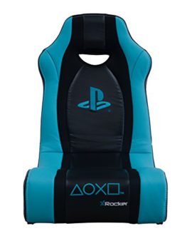 X-Rocker Fauteuil A Bascule Gaming-Wraith Licence Officielle PLAYSTAYION-Noir/Bleu, Vinyle X-Rocker Fauteuil A Bascule Gaming-Wraith Licence Officielle PLAYSTAYION-Noir/Bleu, Vinyle