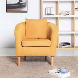 York Fauteuil en tissu Jaune York Fauteuil en tissu Jaune