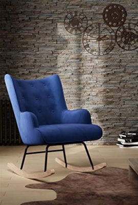 ZONS-Fauteuil–Bascule-H92X100X68CM-en-Velours-Bleu-0-0