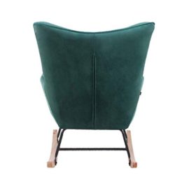 ZONS-Fauteuil–Bascule-H92X100X68CM-en-Velours-Vert-0-3