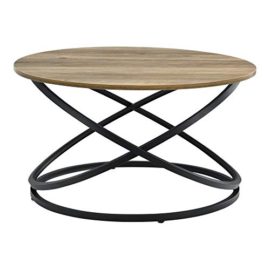 encasa-Table-Basse-Ronde-Table-de-Salon-Design-Intemporel-Panneaux-de-Particules-Mtal-Couleur-Bois-et-Noir-46-x-79-cm-0