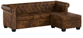 vidaXL Canapé Chesterfield en Forme de L Cuir Synthétique Sofa de Salon vidaXL Canapé Chesterfield en Forme de L Cuir Synthétique Sofa de Salon 2