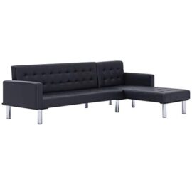 vidaXL Canapé-lit en Forme de L pour canapé d’invité Canapé-lit Canapé d’angle Canapé d’angle Canapé en Cuir Canapé Canapé d’appartement Loungesofa Noir Simili Cuir vidaXL Canapé-lit en Forme de L pour canapé d’invité Canapé-lit Canapé d’angle Canapé d’angle Canapé en Cuir Canapé Canapé d’appartement Loungesofa Noir Simili Cuir 3