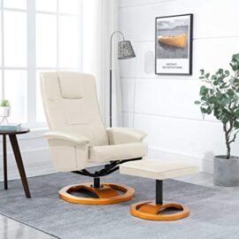 vidaXL Fauteuil TV Pivotant avec Repose-Pied Fauteuil Relax avec Pouf Tabouret Chaise Salon Salle de Séjour Maison Intérieur Similicuir vidaXL Fauteuil TV Pivotant avec Repose-Pied Fauteuil Relax avec Pouf Tabouret Chaise Salon Salle de Séjour Maison Intérieur Similicuir 4