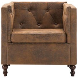 vidaXL-Fauteuil-Tapisserie-en-Tissu-Marron-Aspect-de-Daim-0-3