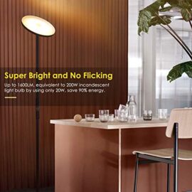 Albrillo 20W LED Lampadaire – Infinite Dimmable Lampe Sur Pied avec 3 Températures de Couleur [3000K/4000K/5000K], Contrôle Tactile & Télécommande, Moderne Lampadaire pour Salon Bureau Chambre Albrillo 20W LED Lampadaire – Infinite Dimmable Lampe Sur Pied avec 3 Températures de Couleur [3000K/4000K/5000K], Contrôle Tactile & Télécommande, Moderne Lampadaire pour Salon Bureau Chambre 6