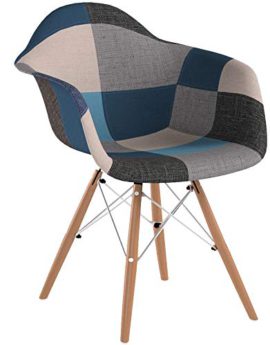 ArtDesign-FR-Lot-de-2-Chaise-DAW-Style-Design-Housse-en-Tissu-Patchwork-pour-Salle--Manger-Bureau-Salon-0