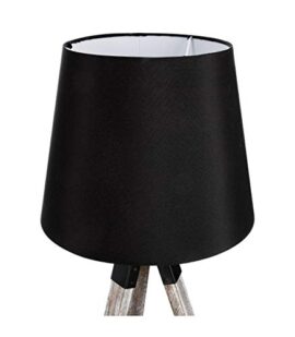 Atmosphera – Lampe Trépied en Bois et Abat-Jour Noir Runo H 58 cm Atmosphera – Lampe Trépied en Bois et Abat-Jour Noir Runo H 58 cm 3