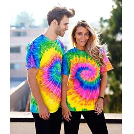 Colortone Femme Rainbow Tie Dye Top à Manches Courtes T-Shirt Colortone Femme Rainbow Tie Dye Top à Manches Courtes T-Shirt 5