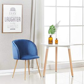 EGGREE-Fauteuil-en-Tissu-Velours-Confort-Rtro-Chaises-Salle–Manger-Scandinaves-RoseVertGrisBlue-0-2