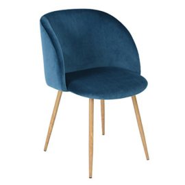 EGGREE-Fauteuil-en-Tissu-Velours-Confort-Rtro-Chaises-Salle--Manger-Scandinaves-RoseVertGrisBlue-0