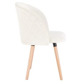 EUGAD 1 pièce Chaise de Salle à Manger rembourrée en Velours ou Tissu,Chaise pour Cuisine,e707 EUGAD 1 pièce Chaise de Salle à Manger rembourrée en Velours ou Tissu,Chaise pour Cuisine,e707 5