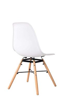 Ellexir Chaises de salle à manger en plastique avec pieds en bois, chaises modernes, idéales pour salon, bureau Ellexir Chaises de salle à manger en plastique avec pieds en bois, chaises modernes, idéales pour salon, bureau 3