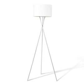 IDMarket – Lampadaire trépied métal chromé Abat-Jour Blanc IDMarket – Lampadaire trépied métal chromé Abat-Jour Blanc 2