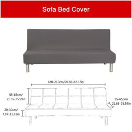 JIAN YA NA Pliable Canapé Housse de Matelas Futon Couleur Unie sans accoudoirs Slipcover Polyester Tissu élastique Housse Tout Compris par JIAN YA NA Pliable Canapé Housse de Matelas Futon Couleur Unie sans accoudoirs Slipcover Polyester Tissu élastique Housse Tout Compris par 4