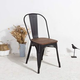 Kosmi-Lot-de-6-chaises-en-mtal-Noir-Mat-avec-Assise-en-Bois-Massif-fonc-pour-Une-dcoration-Style-Industriel-0-0