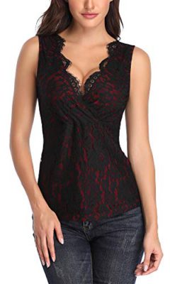 MISS-MOLY-Dbardeur-Dentelle-Femme-Chemise-Haut-Sexy-Chic-sans-Chemisier-Manches--Col-V-Profond-Tank-Top-0