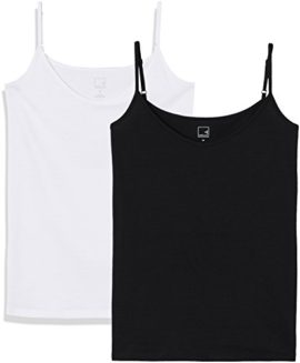 Marque Amazon – MERAKI Top Femme avec Col Rond, Lot de 2 Marque Amazon – MERAKI Top Femme avec Col Rond, Lot de 2