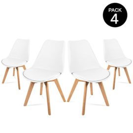 Mc-Haus-Lena-Lot-de-4-Chaises-retro-blanches-rembourres-design-nordic-tulip-0