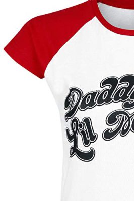 Suicide Squad T Shirt Daddys Lil Monster Baseball Officiel Femme Skinny Fit Suicide Squad T Shirt Daddys Lil Monster Baseball Officiel Femme Skinny Fit 4