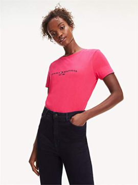 Tommy Hilfiger New Th Ess Hilfiger C-NK Tee SS T-Shirt Femme Tommy Hilfiger New Th Ess Hilfiger C-NK Tee SS T-Shirt Femme