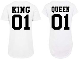 Urban-Kingz-2X-Couple-Partenaire-Oversize-Longue-T-Shirt-Set-Modle-King-Queenpour-Homme-Femmediffrentes-Tailles-et-Couleurs-0