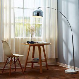 Versanora-Arquer-Arc-Lampadaire-FerPlastique-50-W-ChromeBlanc-31-x-110-x-174-cm-0-0