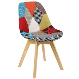 WOLTU® Chaise de Salle à Manger Lot de 4 pour Cuisine en Lin siège,BH29mf-4 Multicolore WOLTU® Chaise de Salle à Manger Lot de 4 pour Cuisine en Lin siège,BH29mf-4 Multicolore