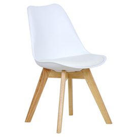 WOLTU 1 X Chaise Salle à Manger Chaise de Cuisine en Similicuir + Plastique + Bois,#1094 WOLTU 1 X Chaise Salle à Manger Chaise de Cuisine en Similicuir + Plastique + Bois,#1094