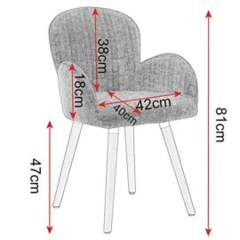 WOLTU 1 X Chaise de Salle à Manger Chaise de Cuisine Chaise de Salon rembourrée en Lin avec Pieds en Bois Massif,#993 WOLTU 1 X Chaise de Salle à Manger Chaise de Cuisine Chaise de Salon rembourrée en Lin avec Pieds en Bois Massif,#993 4