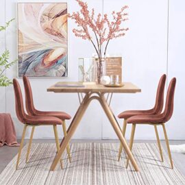 Yata Home Lot de 4 Chaises 44x44x87cm Anthracite Tendance Scandinave Velours Pied Métal Look Bois Salle à Manger Salon Bureau Chambre Yata Home Lot de 4 Chaises 44x44x87cm Anthracite Tendance Scandinave Velours Pied Métal Look Bois Salle à Manger Salon Bureau Chambre 3