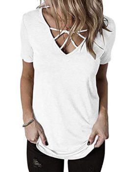 Yieune Tee-Shirt Femme Chic Debardeur Blouse Tops Décontractée Moulant Serré Sexy Haut Col en V Shirt Tunique Yieune Tee-Shirt Femme Chic Debardeur Blouse Tops Décontractée Moulant Serré Sexy Haut Col en V Shirt Tunique