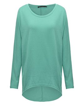 Zanzea Femme Casual Lâche Automne Jumper Irrégulier Manches Chauve-Souris Longues Pull-Over Shirt S-3XL Zanzea Femme Casual Lâche Automne Jumper Irrégulier Manches Chauve-Souris Longues Pull-Over Shirt S-3XL 2