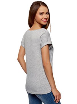 oodji Ultra Femme T-Shirt en Viscose avec Imprimé et Strass oodji Ultra Femme T-Shirt en Viscose avec Imprimé et Strass 3