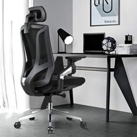 ANGEL-QUEEN-Chaise-de-Bureau-Ergonomique-Chaise-de-Bureau-en-Filet--Dossier-Haut-avec-accoudoirs-rglables-4D-Chaise-dordinateur-rglable-en-Hauteur-et-Repose-tte-rglable-Noir-0