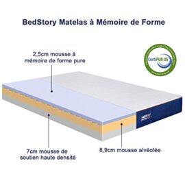 BedStory Matelas à Mémoire de Forme avec Parfum de Lavande | 2,5cm de Mousse à Mémoire de Forme Pure | Matelas Extrêmement Durable | Souple et Ferme à la Fois | Certification ISO 9001 BedStory Matelas à Mémoire de Forme avec Parfum de Lavande | 2,5cm de Mousse à Mémoire de Forme Pure | Matelas Extrêmement Durable | Souple et Ferme à la Fois | Certification ISO 9001 3