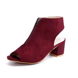 Chaussures-Talon-Femme-Plateforme-Peep-Toes-Sandales-de-Ville-Daim-Compensee-Mode-Chic-Western-Pointu-Boots-t-Respirant-6cm-Rouge-Noir-Gris-34-43-0