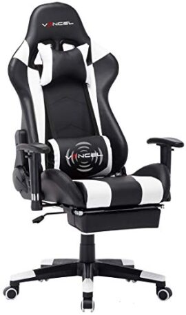 EAVANCEL Gaming Racing Chaise Ergonomique Inclinable Chaise de Jeu Fauteui de Bureau Pro Gamers de Massage avec Repose-Pieds Rétractable Support Lombaire EAVANCEL Gaming Racing Chaise Ergonomique Inclinable Chaise de Jeu Fauteui de Bureau Pro Gamers de Massage avec Repose-Pieds Rétractable Support Lombaire