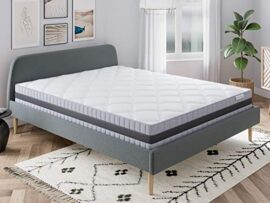 Ensemble-Matelas-mmoire-160×200-Memo-Lit-Gris-fonc-sommier–Lattes-Mousse-HD-Mmoire-de-Forme-Hbedding-0