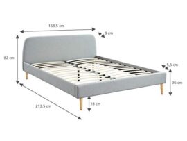 Ensemble Matelas mémoire 160×200 Ergo Gelfresh + Lit Gris Clair + sommier à Lattes – Visco Gel + Mémoire de Forme – Hbedding Ensemble Matelas mémoire 160×200 Ergo Gelfresh + Lit Gris Clair + sommier à Lattes – Visco Gel + Mémoire de Forme – Hbedding 4